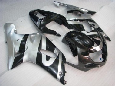 Argent Noir Carénage GSXR 600 / 750 K1 K2 K3 2001-2003