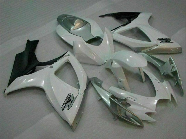 Blanc Argent Carrosserie GSXR 600 / 750 K6 2006-2007 Blanc Argent Carrosserie GSXR 600 / 750 K6 2006-2007