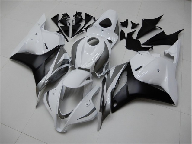 Blanc Argent Noir Carénage CBR 600 RR 2009-2012 Blanc Argent Noir Carénage CBR 600 RR 2009-2012