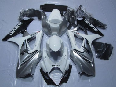 Blanc Argent Noir Carénage GSXR 1000 K7 2007-2008