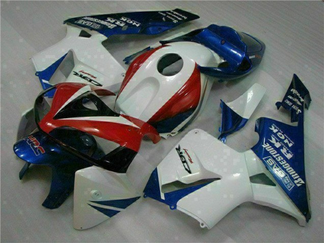 Blanc Bleu Carénage CBR 600 RR 2005-2006 Blanc Bleu Carénage CBR 600 RR 2005-2006