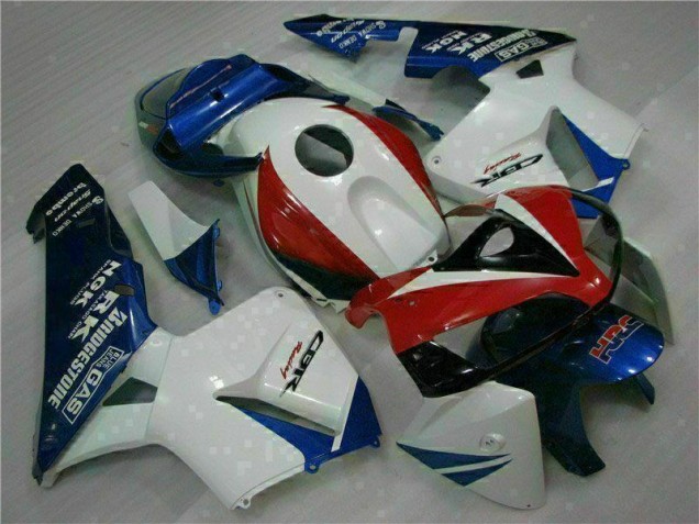 Blanc Bleu Carénage CBR 600 RR 2005-2006 Blanc Bleu Carénage CBR 600 RR 2005-2006