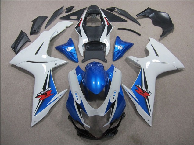 Blanc Bleu Carénage GSXR 600 K11 2011-2024 Blanc Bleu Carénage GSXR 600 K11 2011-2024