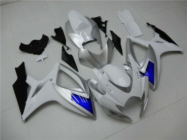 Blanc Bleu Carénages GSXR 600 / 750 K6 2006-2007