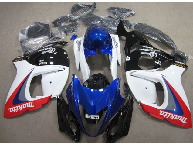 Blanc Bleu Makita Carénage GSXR 1300 Hayabusa 2008-2019 Blanc Bleu Makita Carénage GSXR 1300 Hayabusa 2008-2019
