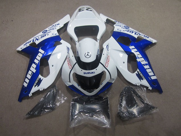 Blanc Bleu Motul Carénages GSXR 600 K1 K2 K3 2001-2003 Blanc Bleu Motul Carénages GSXR 600 K1 K2 K3 2001-2003