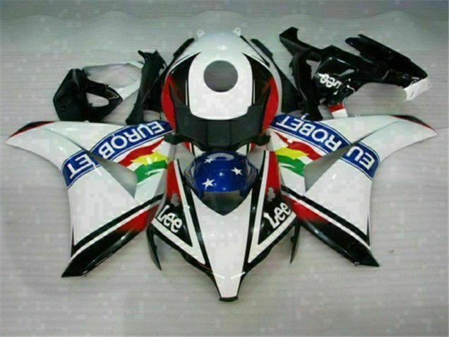 Blanc Bleu Rouge Eurobet Lee Carénage CBR 1000 RR 2008-2011 Blanc Bleu Rouge Eurobet Lee Carénage CBR 1000 RR 2008-2011