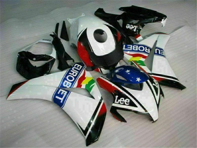 Blanc Bleu Rouge Eurobet Lee Carénage CBR 1000 RR 2008-2011 Blanc Bleu Rouge Eurobet Lee Carénage CBR 1000 RR 2008-2011