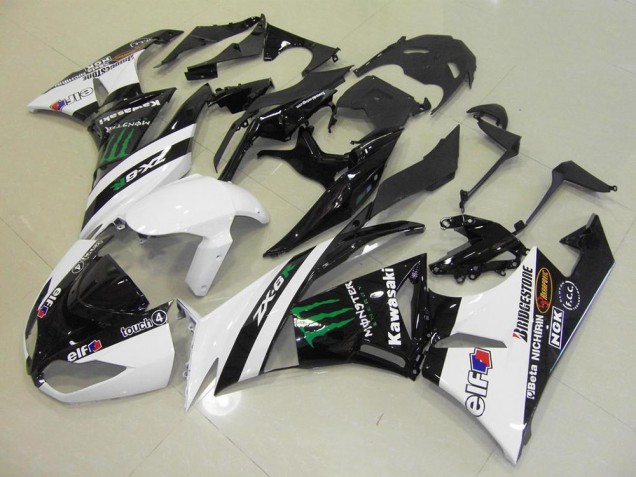 Blanc Monster Carénage ZX6R 2009-2012 Blanc Monster Carénage ZX6R 2009-2012