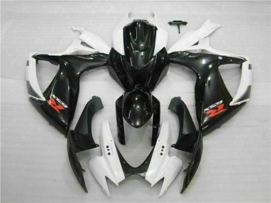 Blanc Noir Carénages GSXR 600 / 750 K6 2006-2007