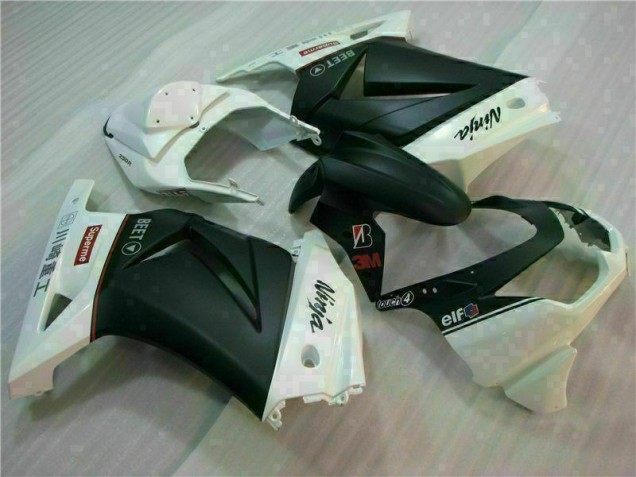 Blanc Noir Ninja 3M Carénage EX250 2008-2012 Blanc Noir Ninja 3M Carénage EX250 2008-2012