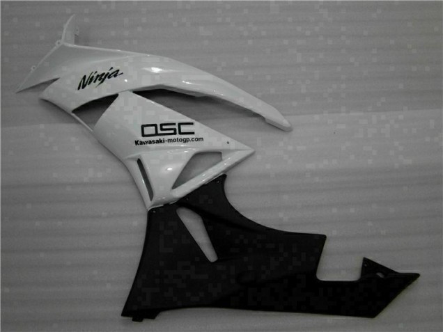 Blanc Noir Ninja Carénage ZX6R 2009-2012 Blanc Noir Ninja Carénage ZX6R 2009-2012