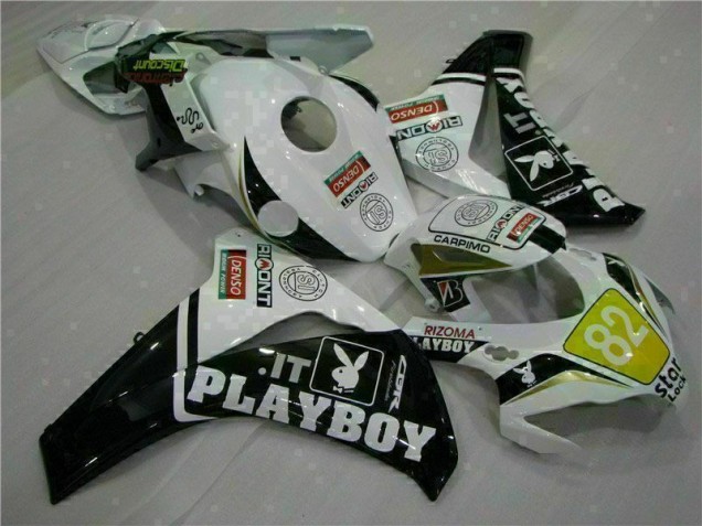Blanc Noir Playboy Carénage CBR 1000 RR 2008-2011 Blanc Noir Playboy Carénage CBR 1000 RR 2008-2011