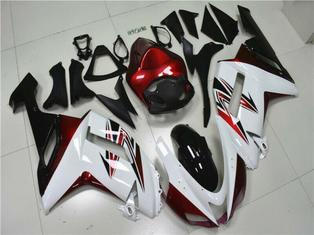 Blanc Noir Rouge Carénage ZX6R 2007-2008 Blanc Noir Rouge Carénage ZX6R 2007-2008
