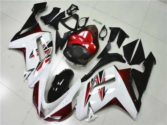 Blanc Noir Rouge Carénage ZX6R 2007-2008 Blanc Noir Rouge Carénage ZX6R 2007-2008