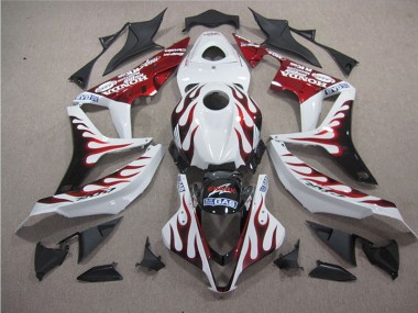 Blanc Rouge Flamme Requin Carénage CBR 1000 RR 2004-2005