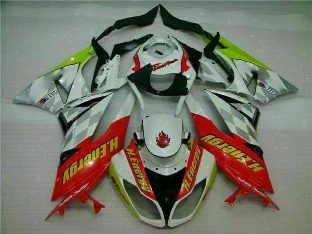 Blanc Rouge H. Énergie Carénage ZX6R 2009-2012 Blanc Rouge H. Énergie Carénage ZX6R 2009-2012