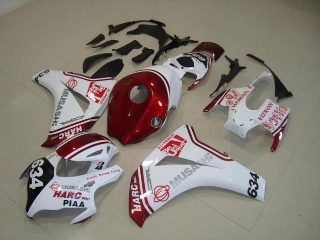 Blanc Rouge HARC Pro PIAA 634 Carénage CBR 1000 RR 2008-2011