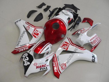 Blanc Rouge HARC Pro PIAA 634 Carénages CBR 1000 RR 2008-2011