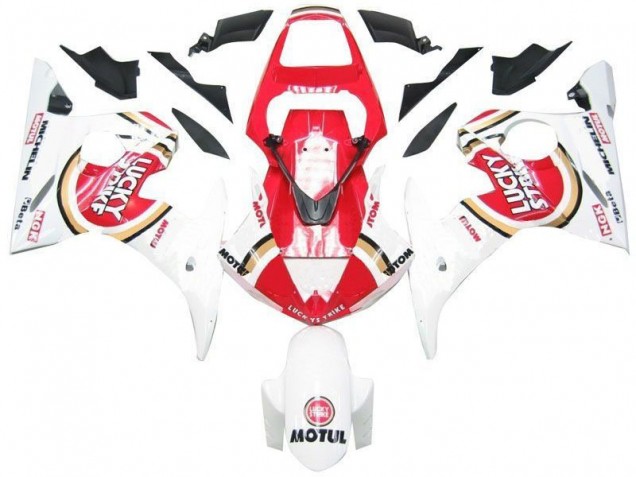 Blanc Rouge Lucky Strike Carénage R6 2003-2005 Blanc Rouge Lucky Strike Carénage R6 2003-2005
