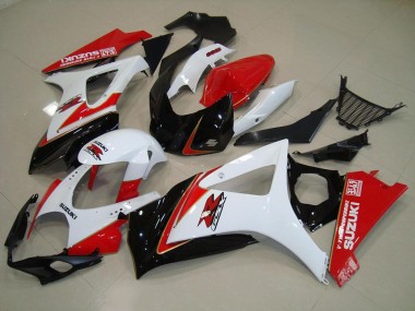 Blanc Rouge Noir Carénage GSXR 1000 K7 2007-2008
