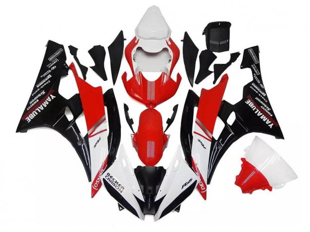 Blanc Rouge Noir Carénages R6 2006-2007 Blanc Rouge Noir Carénages R6 2006-2007