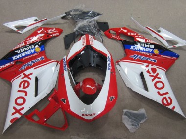 Blanc Rouge Xerox Carénage Ducati 1098 2007-2014