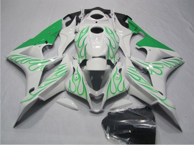 Blanc Vert Flamme Carénage CBR 600 RR 2007-2008