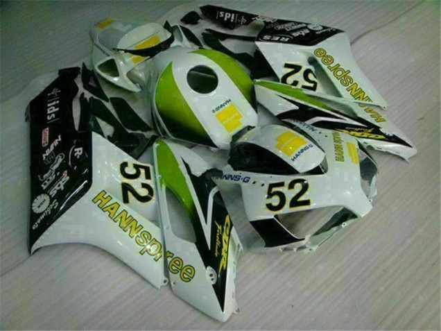 Blanc Vert Hannspree 52 Carénage CBR 1000 RR 2004-2005 Blanc Vert Hannspree 52 Carénage CBR 1000 RR 2004-2005