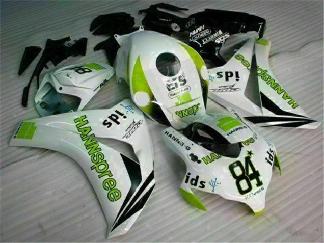 Blanc Vert Hannspree 84 Carénage CBR 1000 RR 2008-2011 Blanc Vert Hannspree 84 Carénage CBR 1000 RR 2008-2011