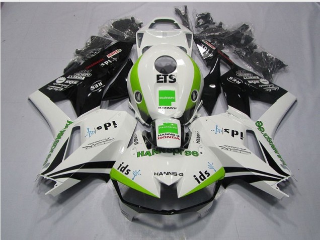Blanc Vert Hannspree ETS Carénage CBR 600 RR 2013-2021 Blanc Vert Hannspree ETS Carénage CBR 600 RR 2013-2021