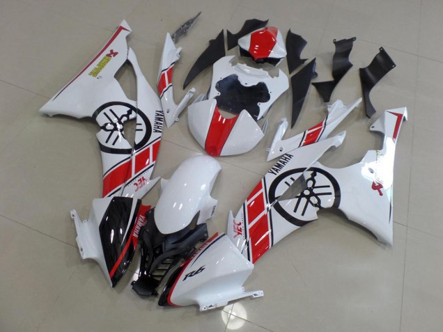 Blanc avec Big Yamaha Logo Carénage R6 2008-2016 Blanc avec Big Yamaha Logo Carénage R6 2008-2016