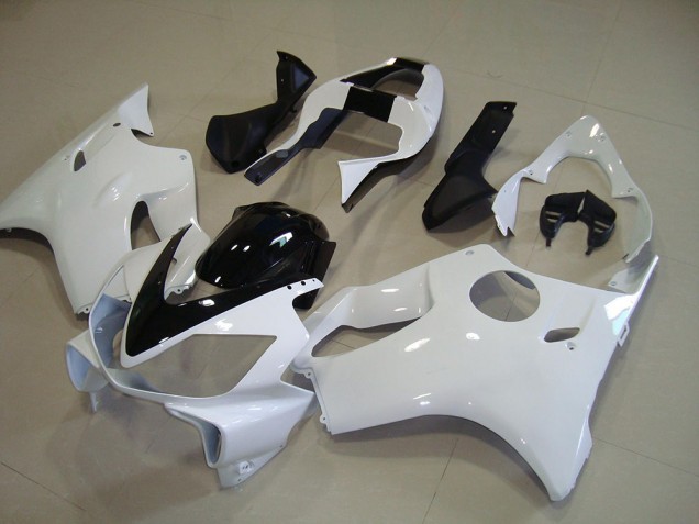 Blanc avec Noir Bande Carénage CBR 600 F4i 2001-2003 Blanc avec Noir Bande Carénage CBR 600 F4i 2001-2003
