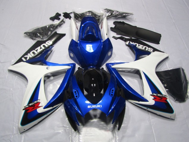 Bleu Blanc Carénages GSXR 600 K6 2006-2007 Bleu Blanc Carénages GSXR 600 K6 2006-2007