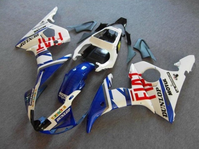 Bleu Blanc Fiat Carénage R6 2003-2005 Bleu Blanc Fiat Carénage R6 2003-2005