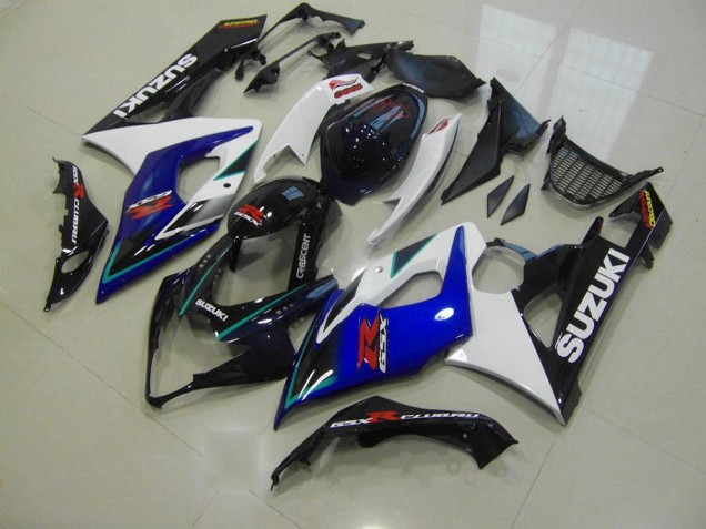 Bleu Blanc Kit Carénages Complet GSXR 1000 K5 2005-2006 Bleu Blanc Kit Carénages Complet GSXR 1000 K5 2005-2006