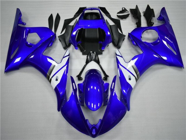 Bleu Blanc Kit Carénages Complet R6 2003-2005 Bleu Blanc Kit Carénages Complet R6 2003-2005