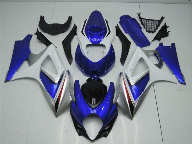 Bleu Blanc Kit Carénages & Plastique GSXR 1000 K7 2007-2008 Bleu Blanc Kit Carénages & Plastique GSXR 1000 K7 2007-2008