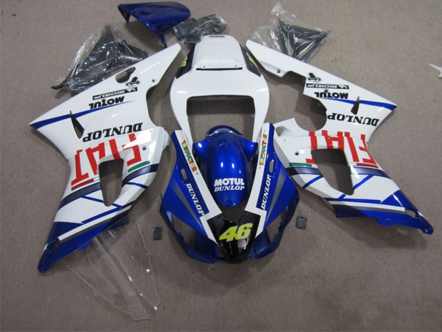 Bleu Blanc Motul Dunlop 46 Carénage R1 2009-2011 Bleu Blanc Motul Dunlop 46 Carénage R1 2009-2011