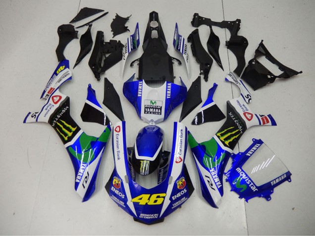 Bleu Bleu Blanc ENEOS Movistar 46 Carénage R1 2015-2019