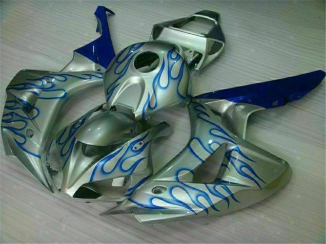 Bleu Flamme Argent Carénage CBR 1000 RR 2006-2007 Bleu Flamme Argent Carénage CBR 1000 RR 2006-2007