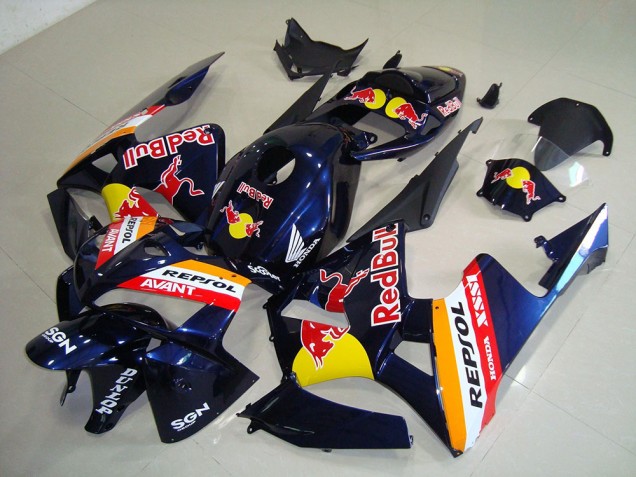 Bleu Foncé Red Bull Repsol Carénage CBR 600 RR 2005-2006 Bleu Foncé Red Bull Repsol Carénage CBR 600 RR 2005-2006