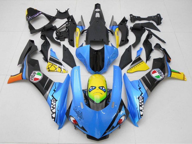 Bleu Jaune Requin Carénage R1 2015-2019 Bleu Jaune Requin Carénage R1 2015-2019