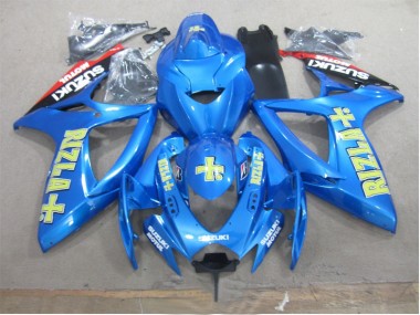 Bleu Jaune Rizla Carénage GSXR 600 K6 2006-2007