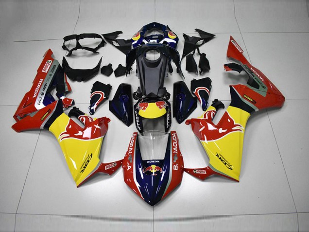 Bleu Jaune Rouge Red Bull Carénage CBR 1000 RR 2017-2023 Bleu Jaune Rouge Red Bull Carénage CBR 1000 RR 2017-2023