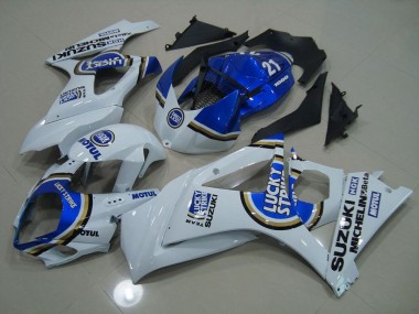 Bleu Lucky Strike Carénage GSXR 1000 K7 2007-2008