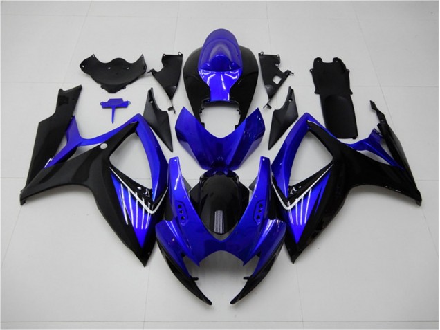 Bleu Noir Carénage GSXR 600 / 750 K6 2006-2007
