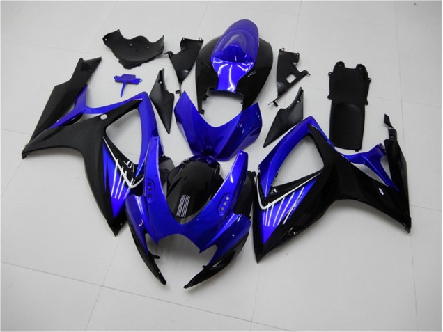 Bleu Noir Carénage GSXR 600 / 750 K6 2006-2007