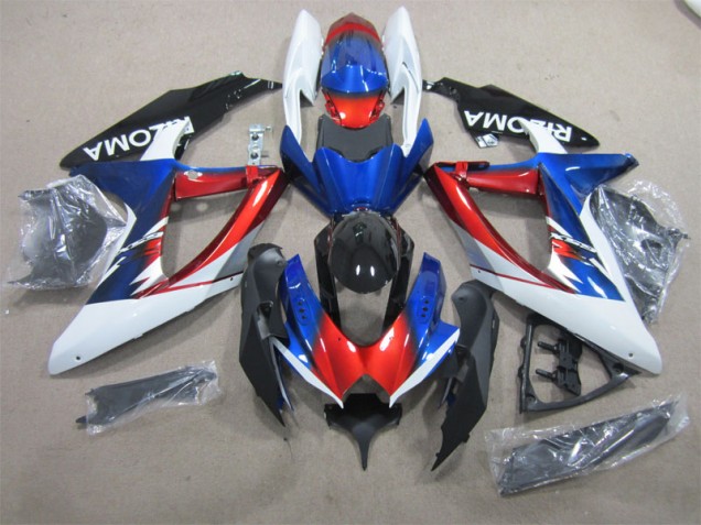 Bleu Rouge Blanc Carénage GSXR 600 K8 2008-2010 Bleu Rouge Blanc Carénage GSXR 600 K8 2008-2010
