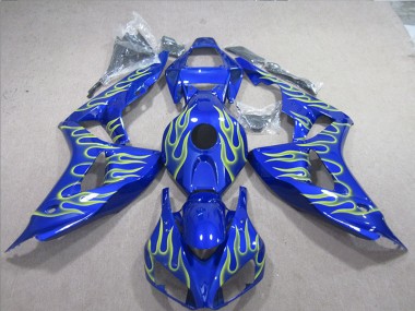 Bleu Vert Flamme Carénage CBR 1000 RR 2006-2007